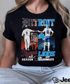 Detroit Tigers All Season X Detroit Lions On Sundays Shirt