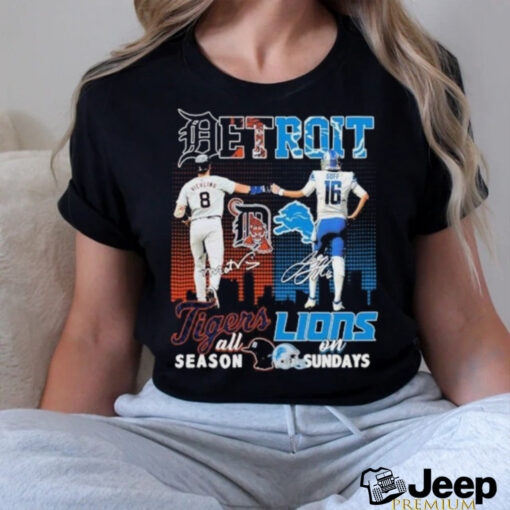 Detroit Tigers All Season X Detroit Lions On Sundays Shirt