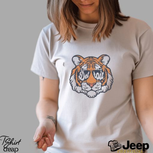 Detroit Tigers Baseball Team Tiger Head With Glasses Detroit shirt