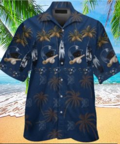 Detroit Tigers Midnight Palm Baseball Hawaiian Shirt