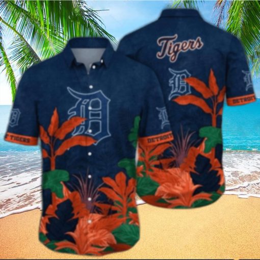 Detroit Tigers Midnight Tropics Aloha Shirt