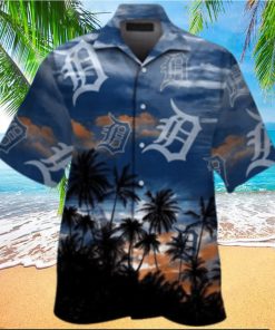 Detroit Tigers Palm Sunset Hawaiian Shirt