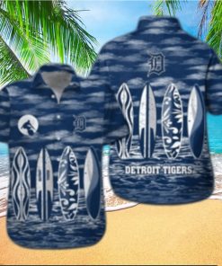 Detroit Tigers Surfboard Stripe Aloha Shirt