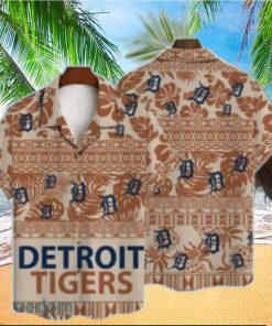 Detroit Tigers Traditional Brown Aloha Shirt