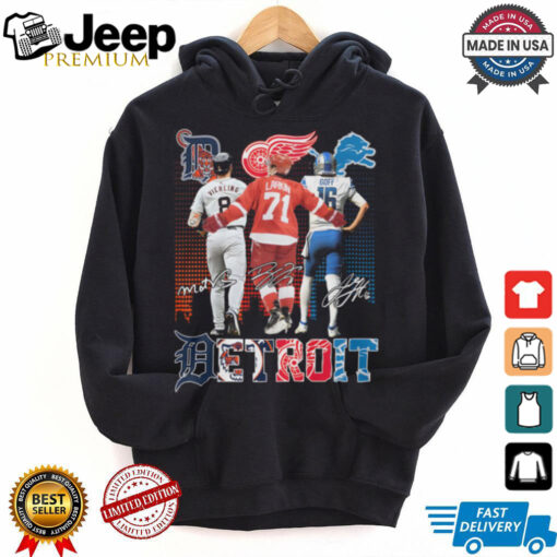 Detroit Tigers – Detroit Red Wings – Detroit Lions Signature Shirt