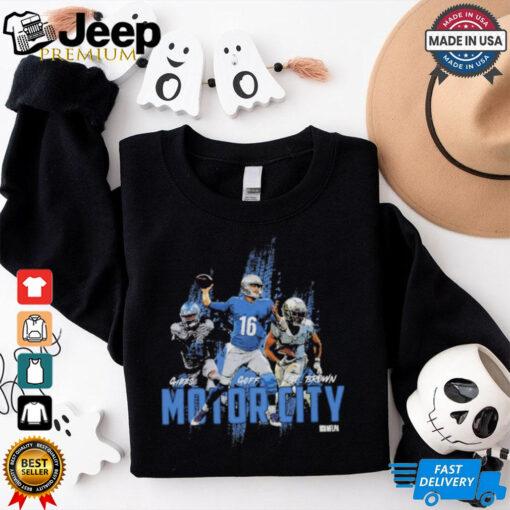 Detroit football motor city trio shirt