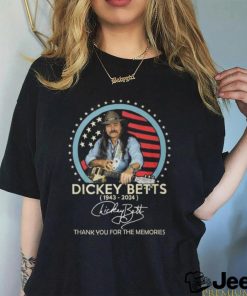 Dickey Betts 1943 2024 Signature Thank You For The Memories T Shirt