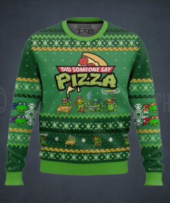 Did someone say Pizza, Teenage Mutant Ninja Turtles Ugly Christmas Sweater