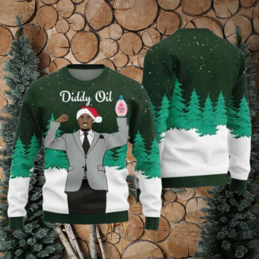 Diddy Oil Mens Chirstmas Gifts 2024 Xmas For Family And Friends Ugly Sweater