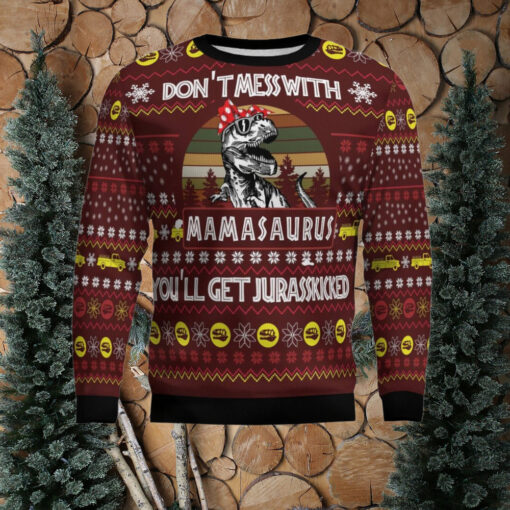 Dinosaur Mom Ugly Christmas Sweater