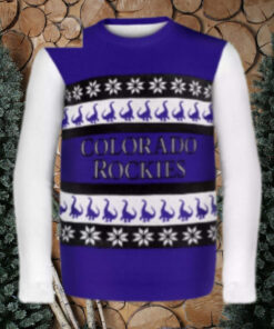 Dinosaur Pattern Colorado Rockies Ugly Christmas Sweater