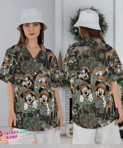 Disney Animal Kingdom Mickey Safari Adventure Tropical Aloha Shirt