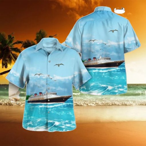 Disney Cruise Line Disney Wonder Cruise Ship Hawaiian Shirt Style Gift