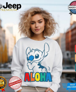 Disney Lilo & Stitch Dis Aloha Rainbow T Shirt