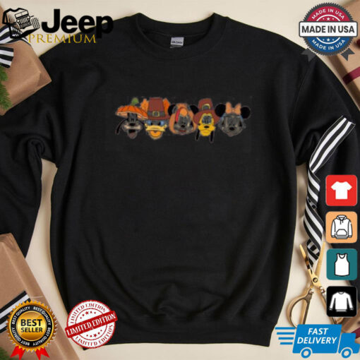 Disney Mickey And Friends Portrait Happy Thanksgiving Shirt