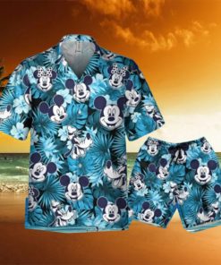 Disney Mickey And Friends Seamless Blue Style Hawaii Shirt