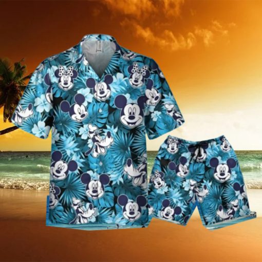 Disney Mickey And Friends Seamless Blue Style Hawaii Shirt