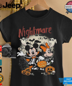 Disney Mickey And Minnie Mouse Nightmare On Main Street Wish You Were Here Halloween 2024 Shirt