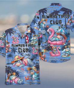 Disney Winnie The Pooh Eeyore Always Tired Club Hawaiian Shirt