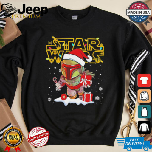 Disneyland Star wars Christmas Boba Fett shirt