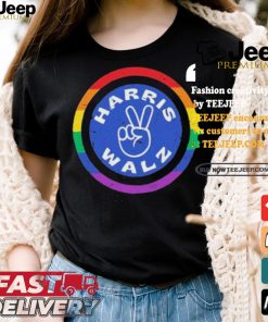 Distressed Harris Walz Peace Harris for President LGBTQ T shirt