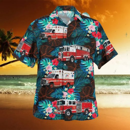 District of Columbia Fire and Emergency Medical Services Department Engine 15Rescue Squad 3Ambulance 15 (Anacostia) Hawaiian Shirt