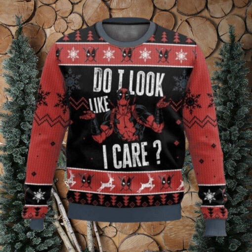 Do I Look Like I Care Deadpool Ugly Christmas Sweater