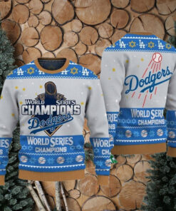 Dodgers 2024 World Series Champions Ugly Christmas Sweater