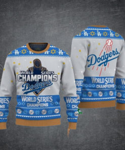 Dodgers 2024 World Series Champions Ugly Christmas Sweater