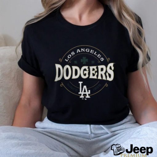 Dodgers Merch Los Angeles Dodgers Fanatics Branded Black St. Patrick’s Day Lucky T Shirt