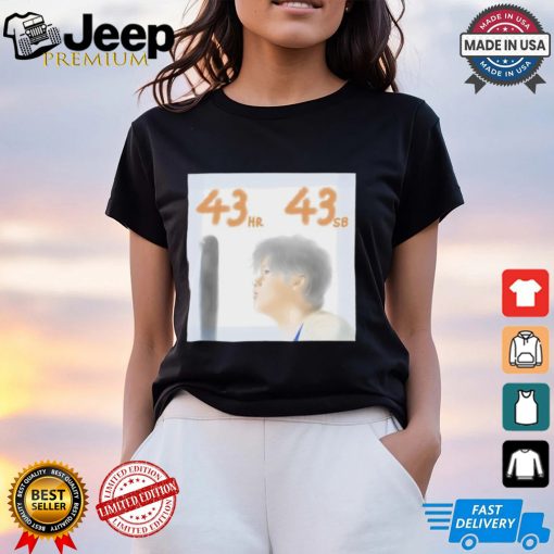 Dodgers Shohei Ohtani 43 HR 43 SB shirt