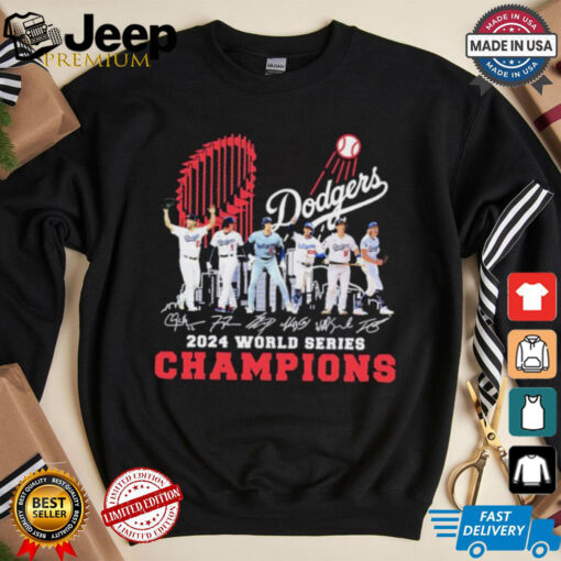 Dodgers players 2024 world series champions trophy shirt