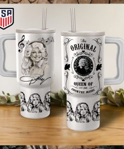 Dolly Parton The Original Queen Of Country Music Tumbler With Handle