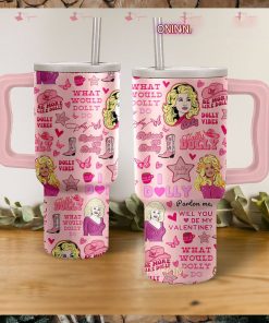 Dolly Parton Will You Be My Valentine 40oz Tumbler With Handle