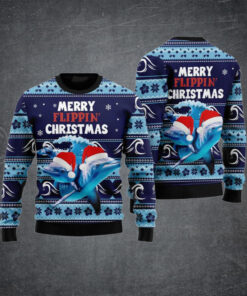 Dolphin Flippin’ Ugly Christmas Sweater