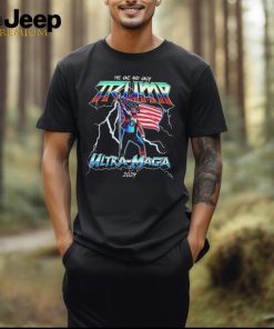 Donald Trump 2024 Ultra Maga T Shirt Trump Thunder USA Flag T shirt