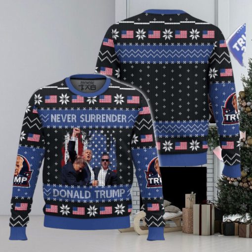 Donald Trump Never Surrdender Ugly Sweater