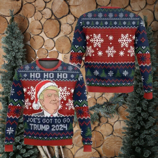 Donald Trump Ugly Christmas Sweater, Ho Ho Ho Joe’s Got To Go Trump 2024 Sweater