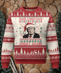 Donald Trump Ugly Christmas Sweater, Make Christmas Great Again Sweater