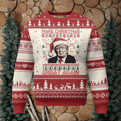 Donald Trump Ugly Christmas Sweater, Make Christmas Great Again Sweater