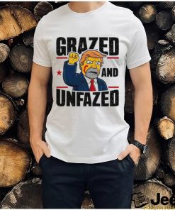 Donald Trump X Simpson Grazed and Unfazed cartoon shirt