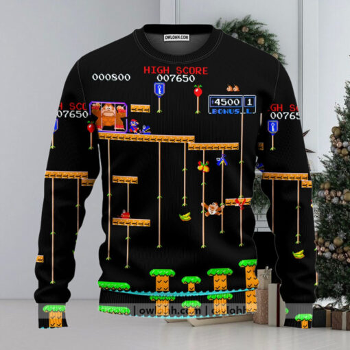 Donkey Kong And Mario Ugly Christmas Sweaters