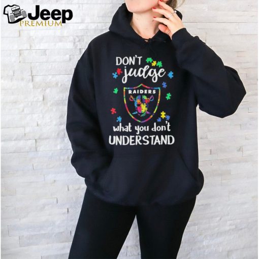 Don’t Judge Las Vegas Raiders Autism Awareness What You Don’t Understand shirt