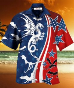 Dragon Independence Day America Hawaiian Shirt