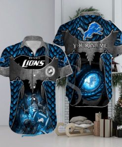 Dragon Pattern Detroit Lions Personalized Hawaiian Shirt