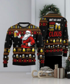 Drinking With Claus Funny Ugly Christmas Sweater