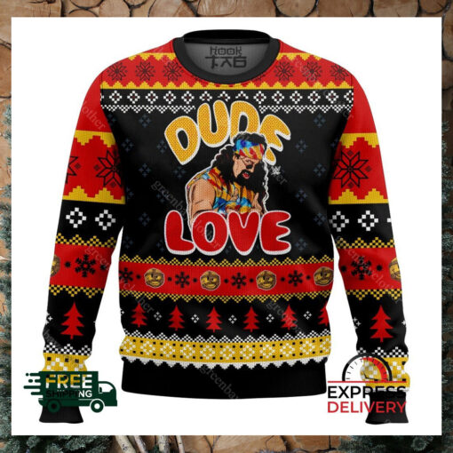 Dude Love Mick Foley Ugly Christmas Sweater