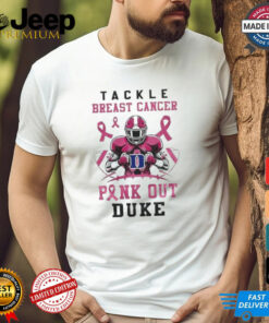 Duke Blue Devils Tackle Breast Cancer Pink Out 2024 T Shirt White