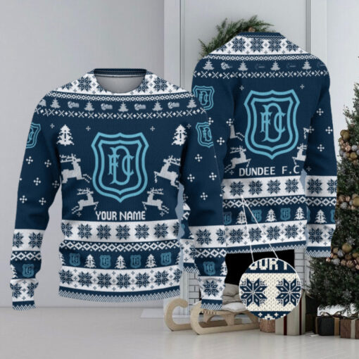 Dundee F.C SPFL Personalized Ugly Christmas Sweater