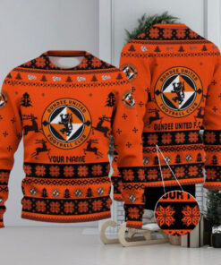 Dundee United F.C SPFL Personalized Ugly Christmas Sweater